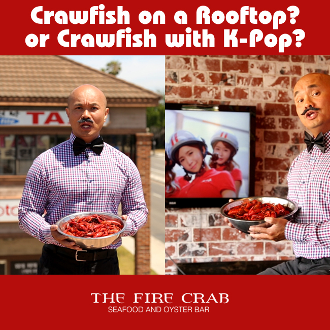 Crawfish on Rooftop with K-Pop Garden Grove Orange County OC Fire Crab